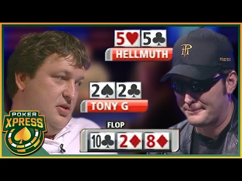Phil Hellmuth vs. Tony G: 6 memorable poker hands!