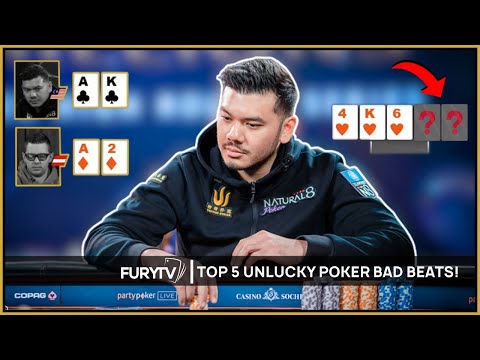 TOP 5 MOST UNLUCKY POKER BAD BEATS EVER!